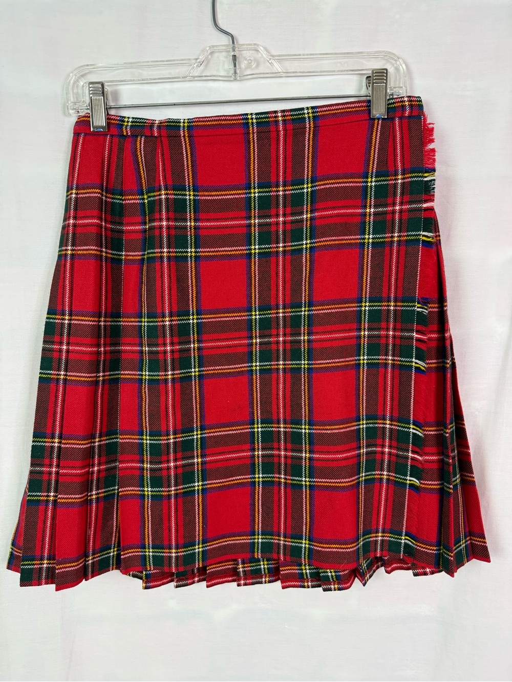 Classic Red Tartan Pleated Mini Skirt S/M